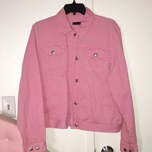 Pink denim jacket